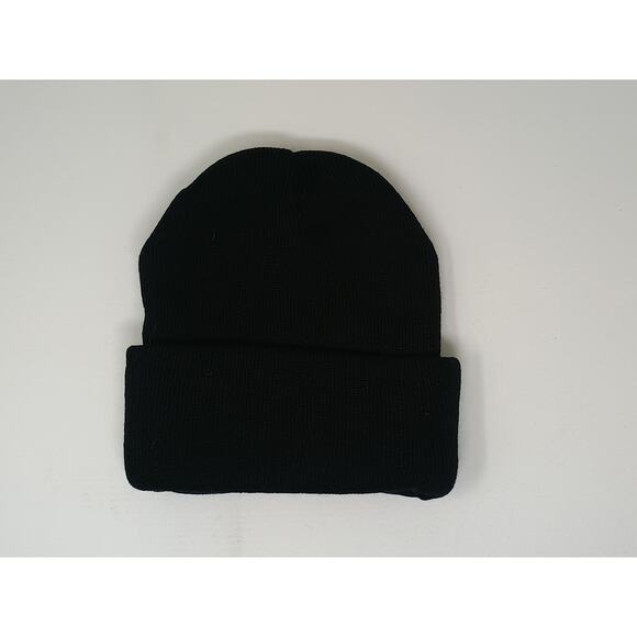 Mossy Oak Black Cuffed Knit Beanie - Embroidered Logo - Picture 2 of 2